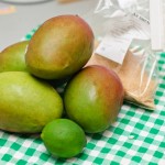 Mango, lime, zahăr brun gata de preparat jeleu.